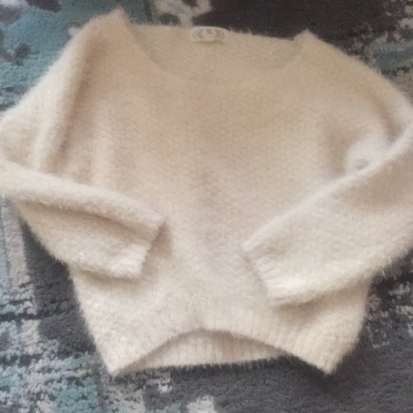 Pink Rose Sweaters - Pink Rose fuzzy sweater